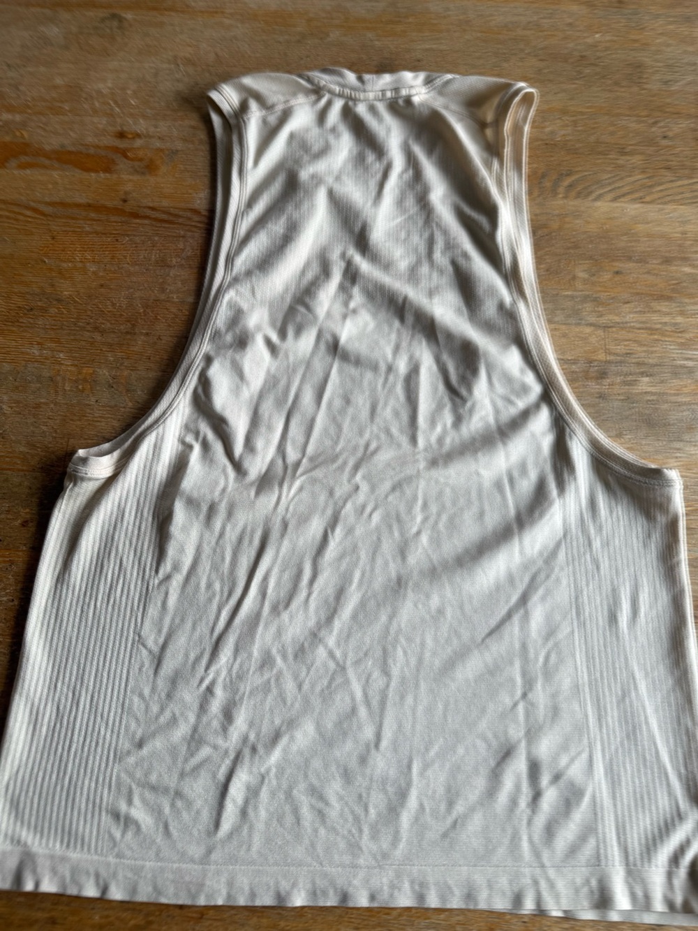 Ribbed Cream Sleeveless Tank Top